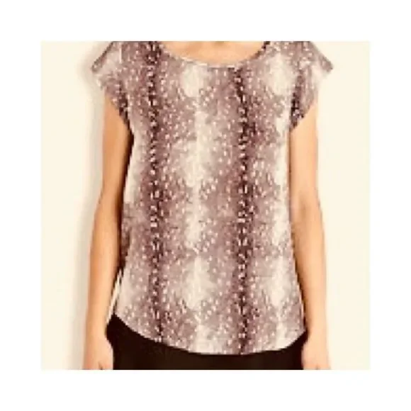 Joie Silk Tariana Top Deer Print Bambi Doe Fawn Sz L - Picture 10 of 10